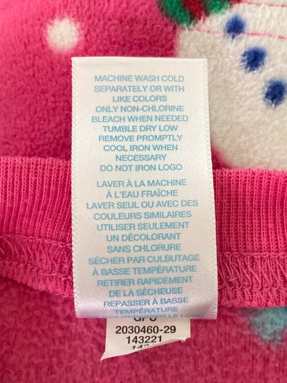 The Children’s Place girl’s size 7/8 super soft and warm pink snowman pajama set - Picture 9 of 9